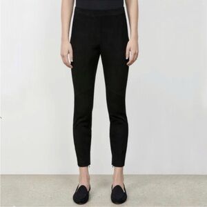 LAFAYETTE 148 NEW YORK Murray Ink Suede Skinny Moto Pant